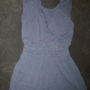 Elegant Blue Sleeveless Dress